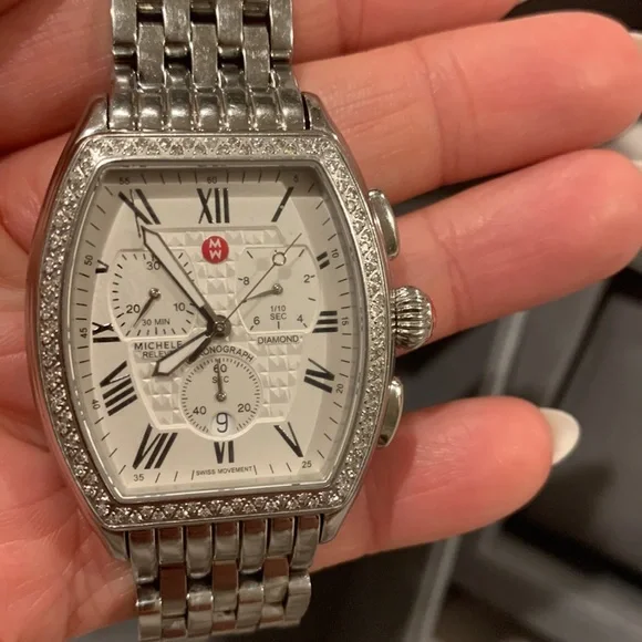 Selling Michele Releve chronological and diamond bezel. - Picture 3 of 6